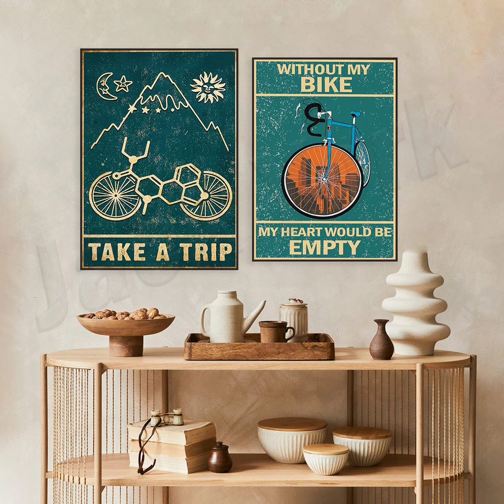 Mountain Biking Europe - Affiche de voyage de vélo de